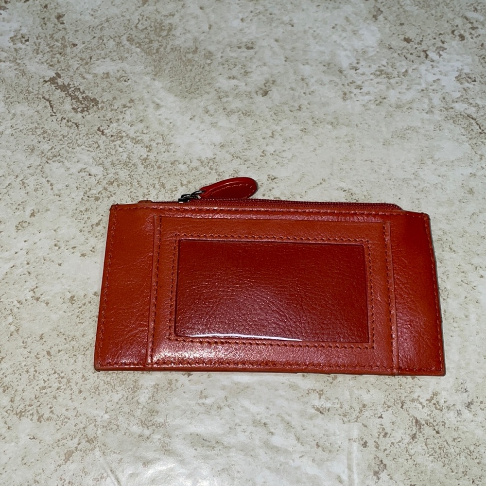 Danier orange leather card holder